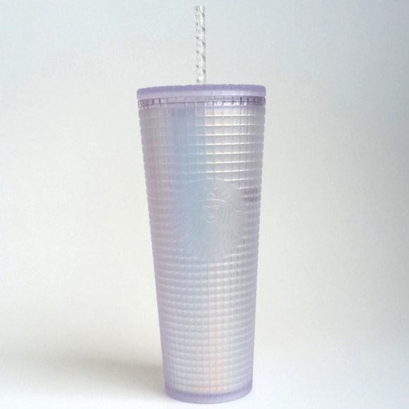 Beautiful Iridescent Unicorn Soft Touch Grid Starbucks 24oz Cold Cup Tumbler - Picture 13 of 16